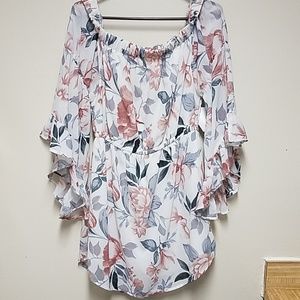 Floral off the shoulder dress